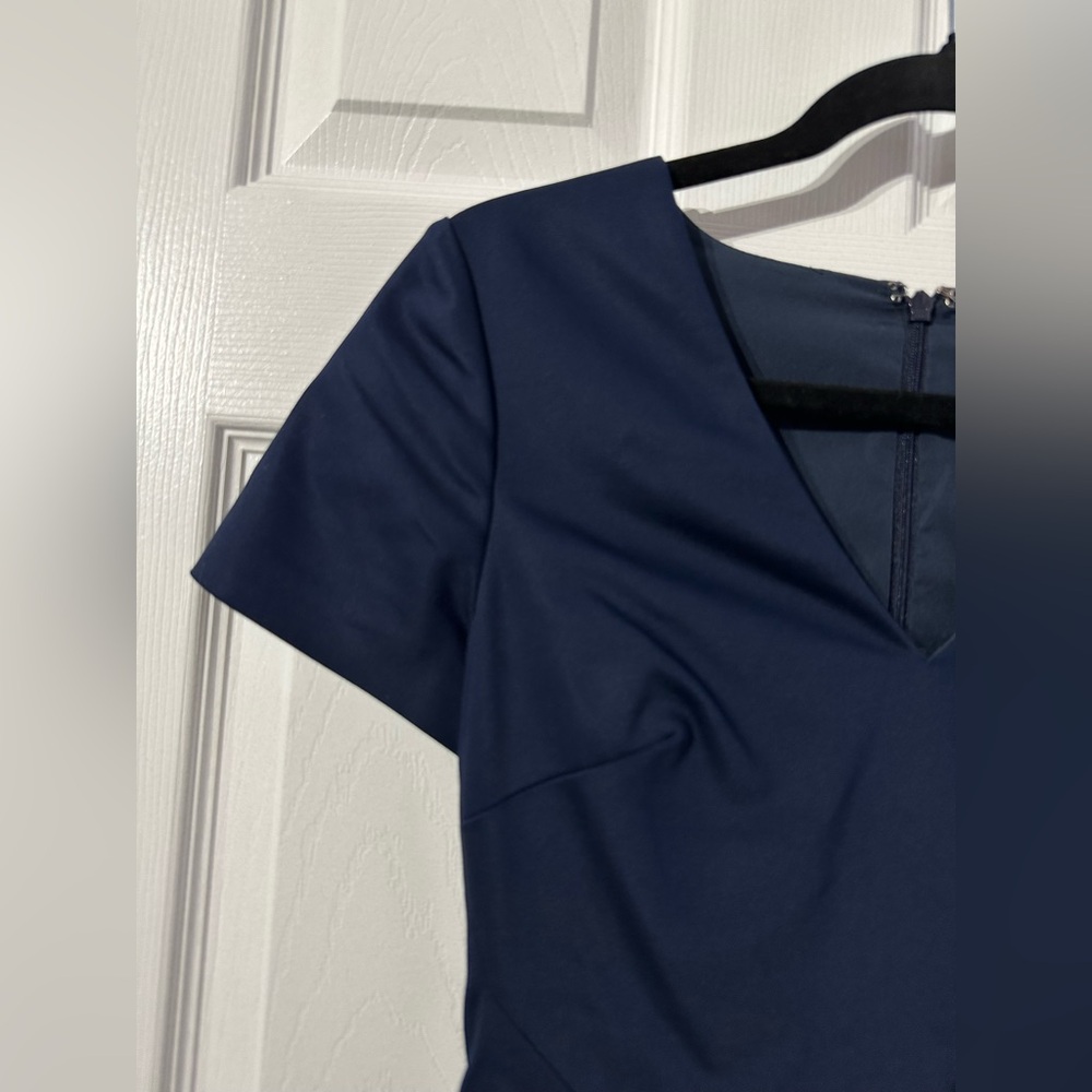 J. Crew Elegant Navy Blue Dress size 0 - Picture 6 of 16